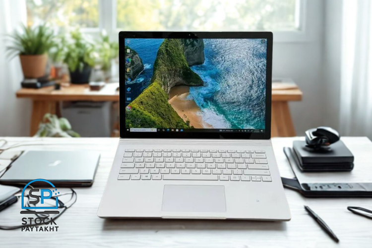 تصویر لپتاپ سرفیس بوک 3 با پردازنده i7 نسل 10، رم 16 گیگ، 512 SSD، گرافیک 6GB GTX1650 و نمایشگر لمسی 3K