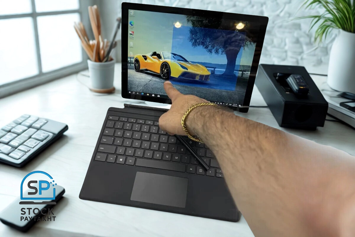 سرفیس پرو 5 i5 نسل ۷ با رم ۸ و حافظه ۲۵۶ SSD همراه کیبورد و شارژر