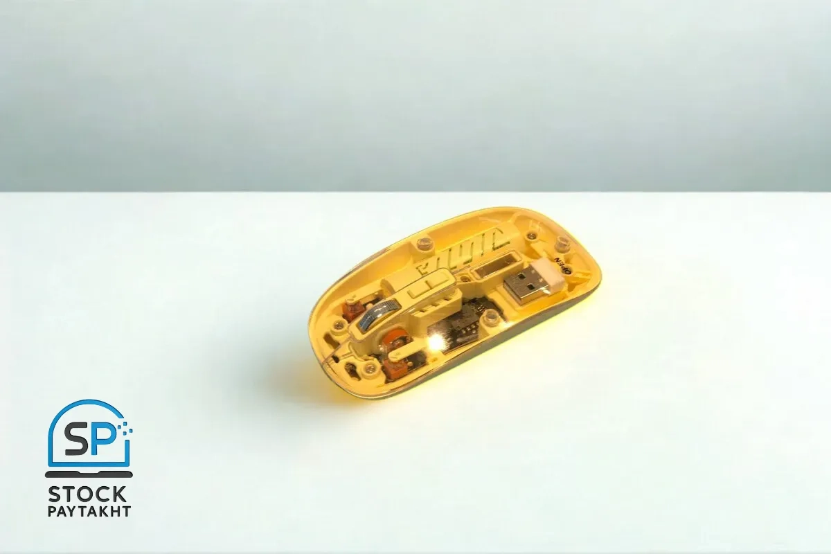 موس بی‌سیم شیشه‌ای برند Mouse با رنگ‌بندی متنوع و طراحی شفاف