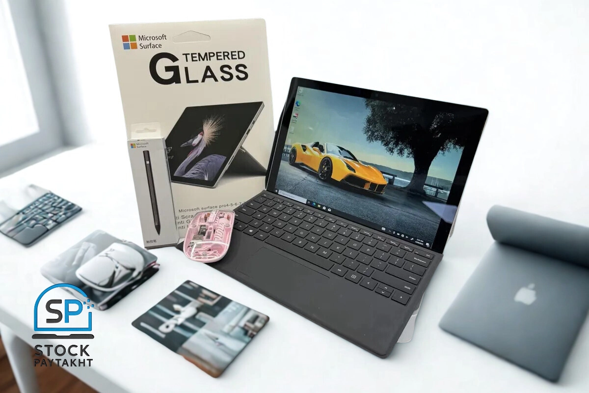 Surface Pro 4 با پردازنده i7 نسل 6، رم 8، حافظه 256 گیگابایت SSD و نمایشگر لمسی 12.5 اینچ 2K+ گرید A+