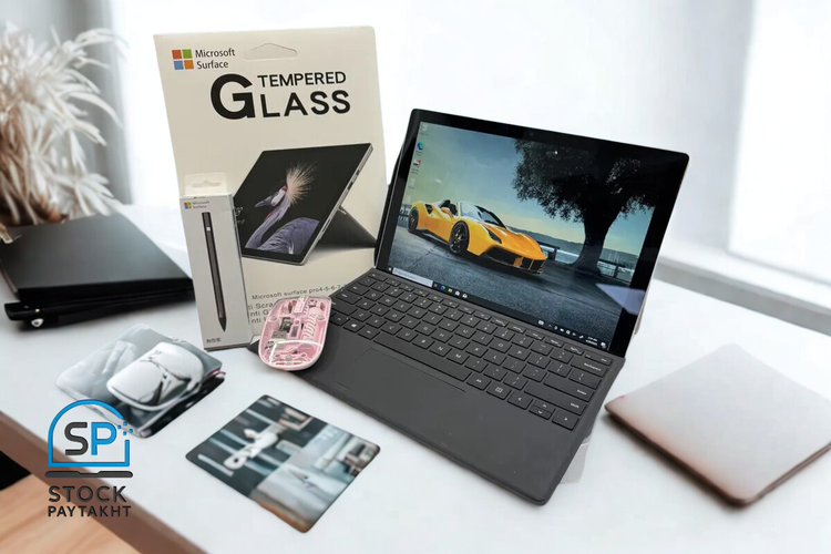 Surface Pro 7 با پردازنده i7 نسل 10، رم 16، حافظه 512 گیگ SSD، نمایشگر 12.3 اینچ لمسی 2K+ در حالت استوک گرید A+
