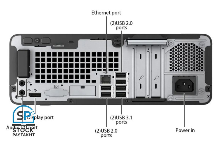 مینی کیس HP 400 G5 SFF با پردازنده i5 نسل ۸، رم ۸ گیگ، حافظه 256 گیگ ssd و گرافیک